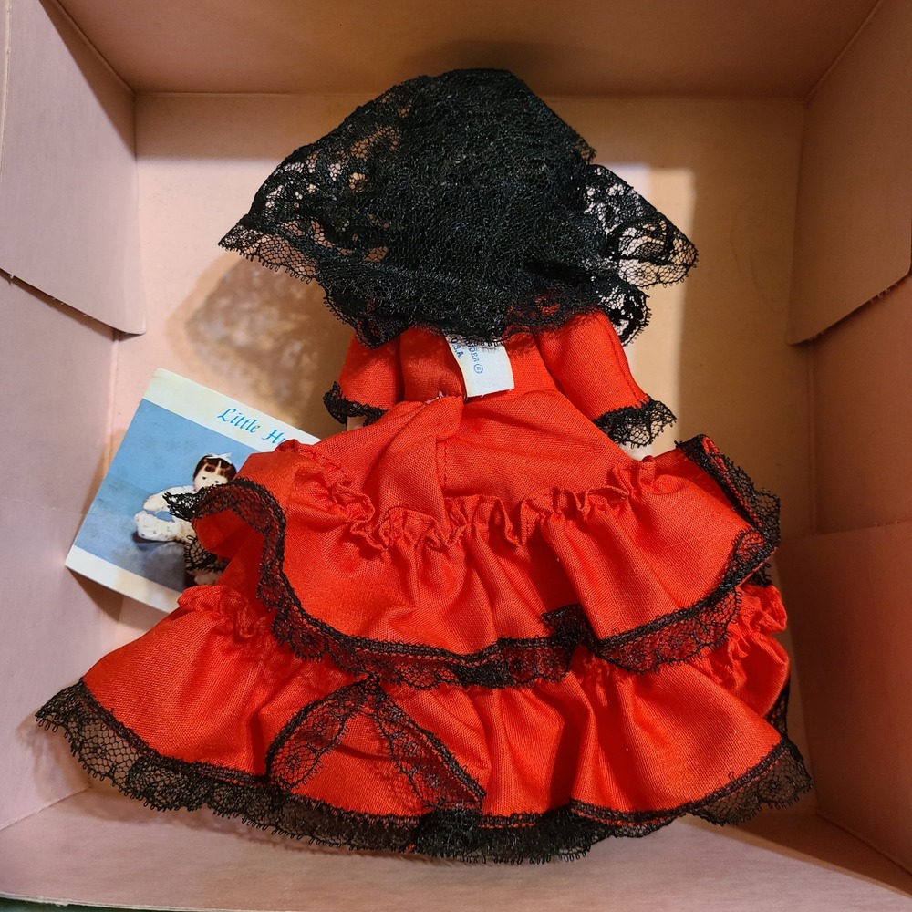 Vtg Madame Alexander Little Women Spain #595 Doll‎ Red Flamenco Dress Black Lace - Picture 2 of 8